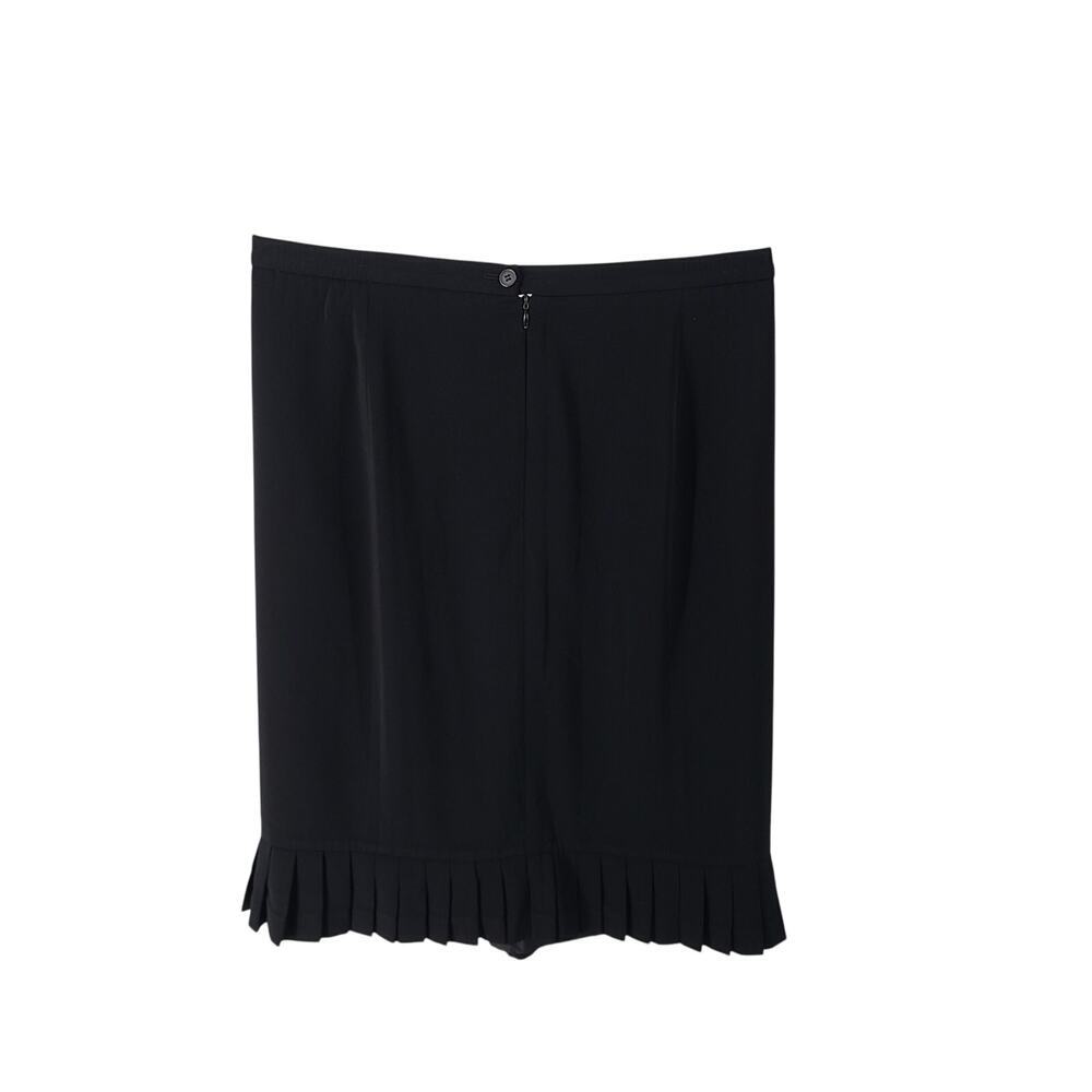 Worthington pleat trim skirt black Size 22w Office siren Corpcore Dark Feminine - Picture 2 of 10